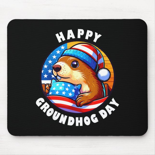 Marmot Happy Groundhog Day Stars And Stripes Sprin Musmatta (Framsidan)