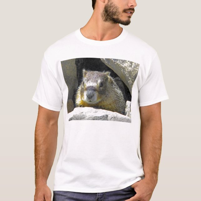 Marmot i stenhålaT-tröja T-shirt (Framsida)