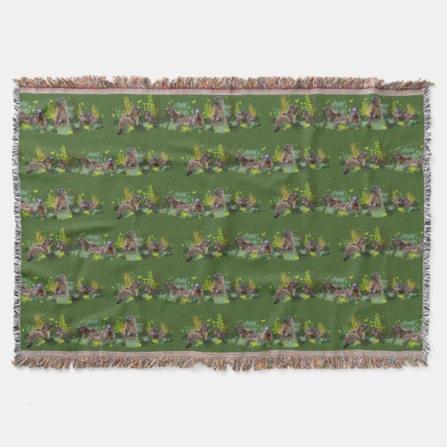 Marmot Meadow Throw Filt (Grön) (Framsidan)