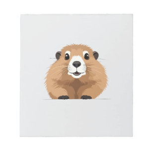Marmot Peeking Cute Adsible Funny Animal Tecknad Anteckningsblock