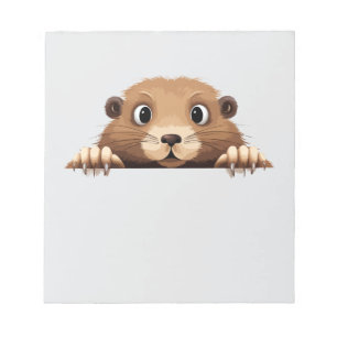 Marmot Peeking Cute Adsible Funny Animal Tecknad Anteckningsblock
