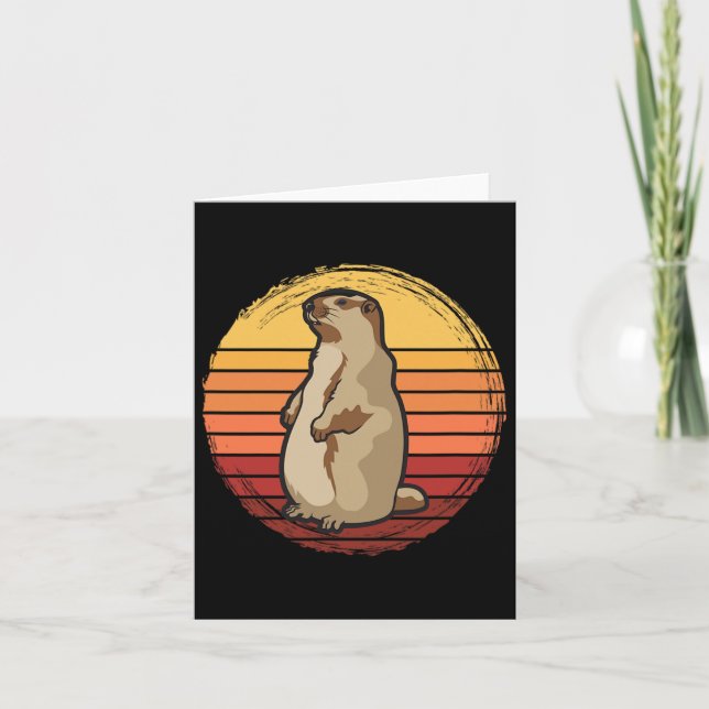 Marmot Sunset Design for Marmot Älskare Kort (Framsida)