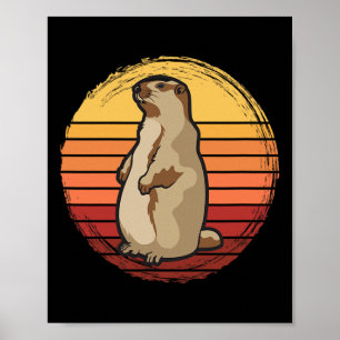 Marmot Sunset-design för marmotälskare Poster