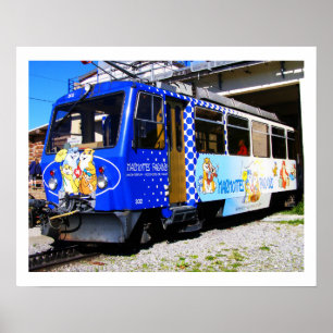 Marmots tåg i Schweiz Poster