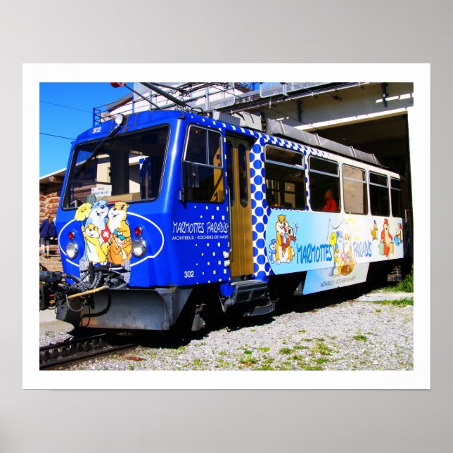 Marmots tåg i Schweiz Poster (Framsidan)