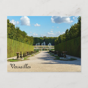 Marmousets går i trädgården i Versailles Vykort