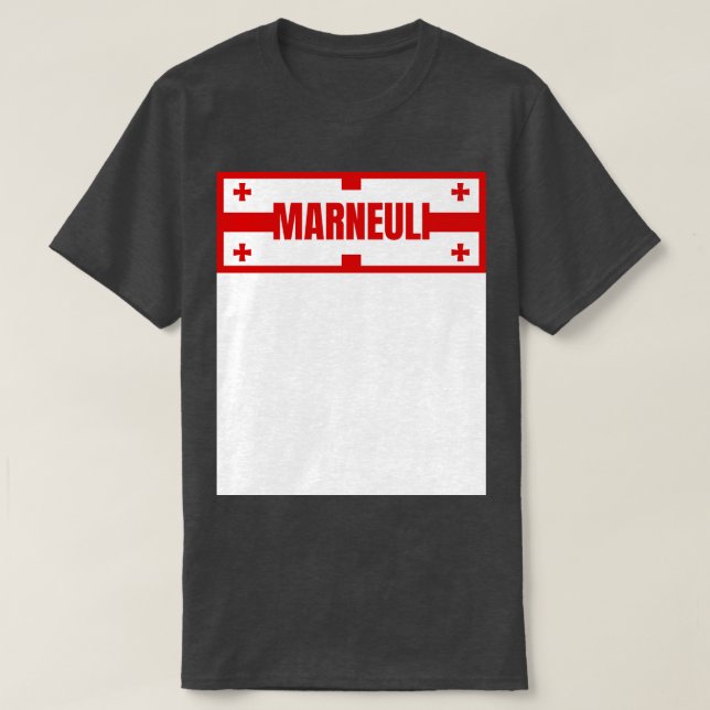 Marneuli City i Georgian Flagga Design TShirt T Shirt (Design framsida)