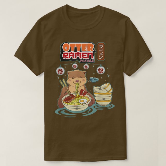 Märngummi, kul pun udon japansk animerad k t shirt (Design framsida)