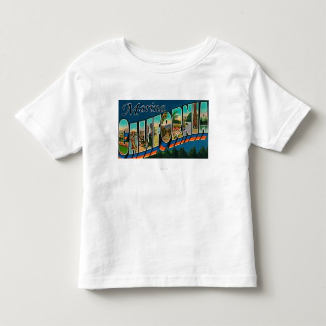 Marnia Kalifornien - stora brevplatser Tee Shirt (Framsida)