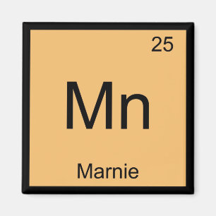 Marnie Namn Kemi Element Periodiska Systemet Magnet