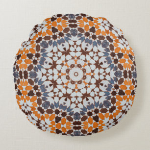 Maroccan Mosaic Tile Mönster Round Pillow Rund Kudde