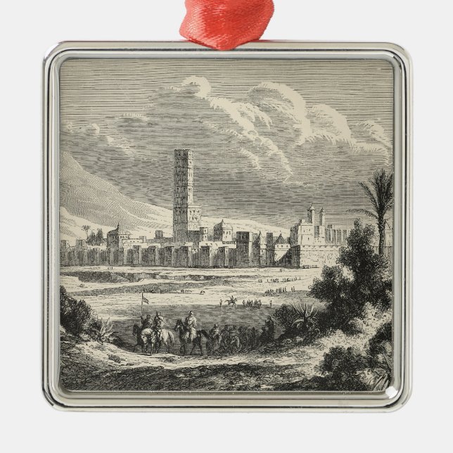 Marocco: Afrika 1860s Julgransprydnad Metall (Framsidan)