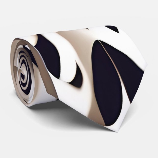 Marocco Triangle Geometric Brown Grått Mönster Slips (Rullad)