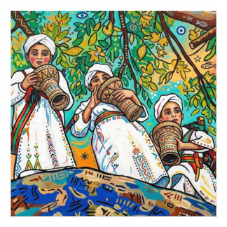 Marockansk Ahwash Amazigh-folkkonsttryck Fototryck