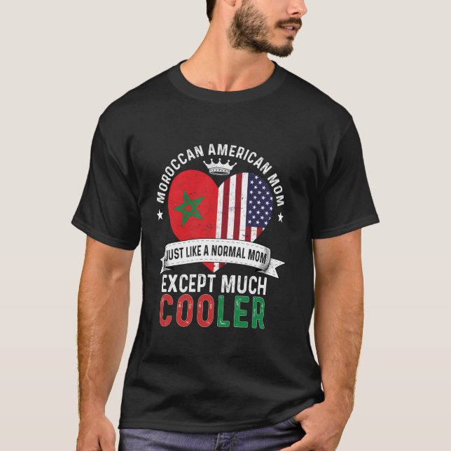 marockansk amerikansk Mamma Mors dag Mamma Marocko T Shirt (Framsida)