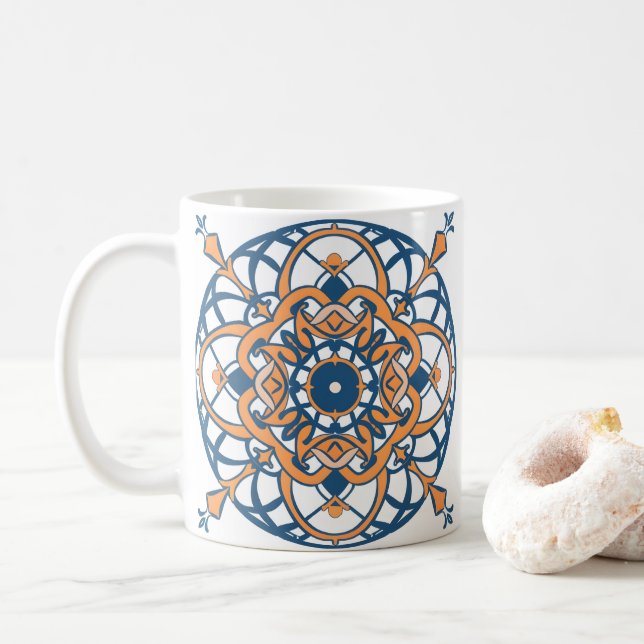marockansk andalusisk mosaik kaffemugg (Med munk)