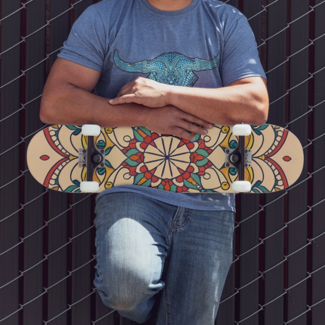 marockansk arabisk mosaik mini skateboard bräda 18,5 cm (Utomhus 3)