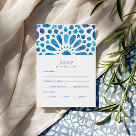 Marockansk blå kakel måltidsval OSA kort