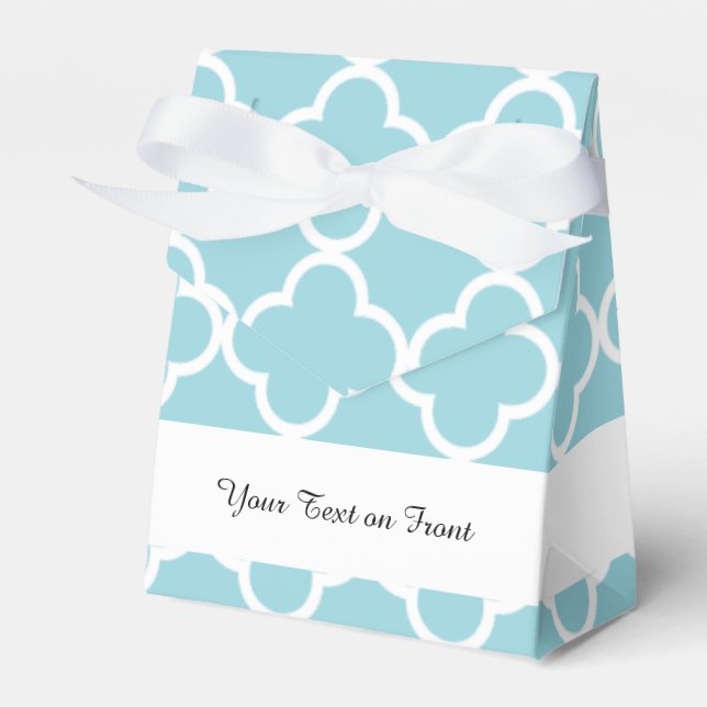 Marockansk blå katrefoil Mönster Presentaskar (Framsidan Sidan)