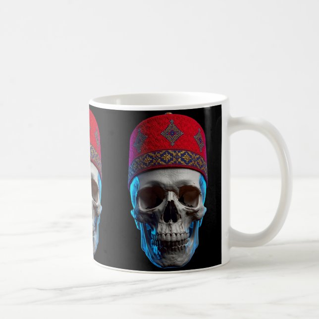 Marockansk Dödskallekonst Kaffemugg (Höger)