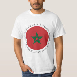 Marockansk flagg patriotisk klänning t shirt