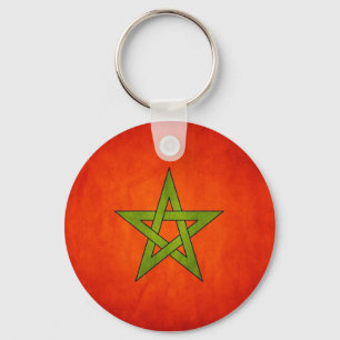 Marockansk flagga Keychain Nyckelring