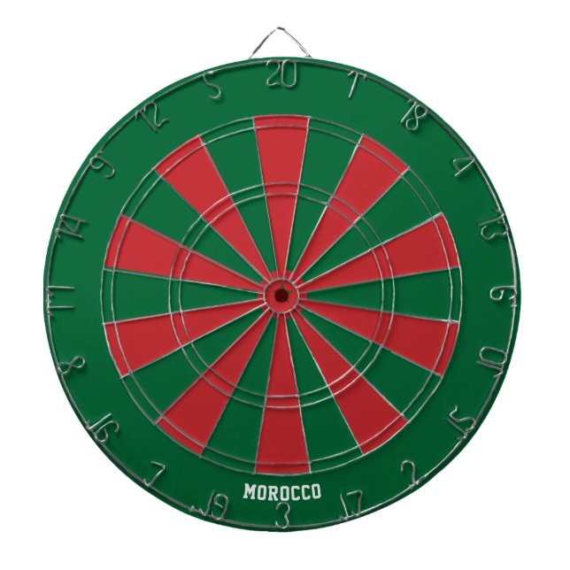 Marockansk Flagga Patriots Bullseye Darttavla (Framsidan)