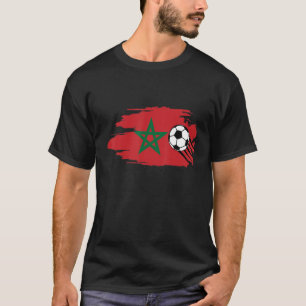 Marockansk fotboll för Flagga T Shirt