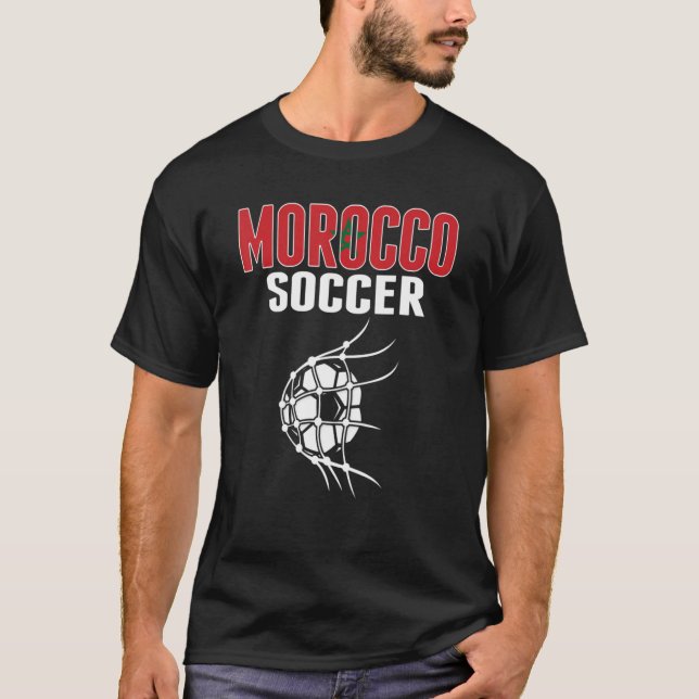 Marockansk fotbollsbuss i marockansk fotboll t shirt (Framsida)