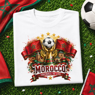Marockansk fotbollsfan Atlas Lions Football Marock T Shirt