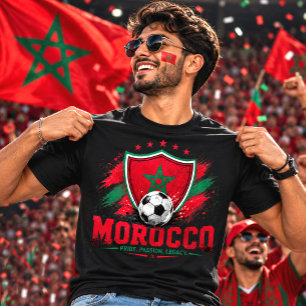 Marockansk fotbollsfan Atlas Lions Football Marock T Shirt