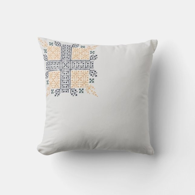 Marockansk geometrisk broderikonst kudde (Framsida)