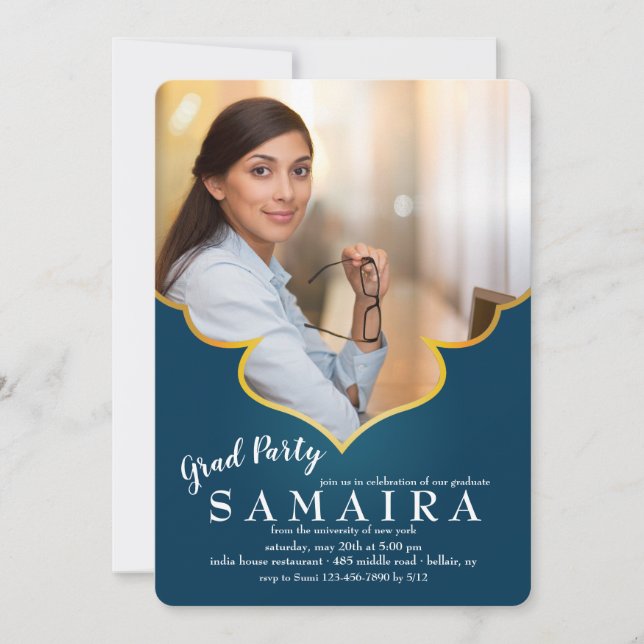 Marockansk inbjudan till självutsänt foto (Framsida)