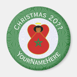 Marockansk julängel Flagga Personlig  Magnet