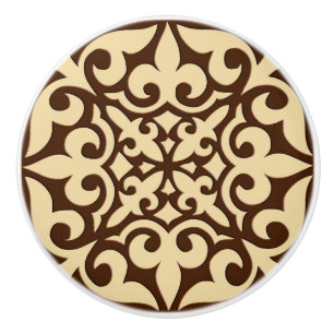marockansk kaka - brun choklad och beige knopp