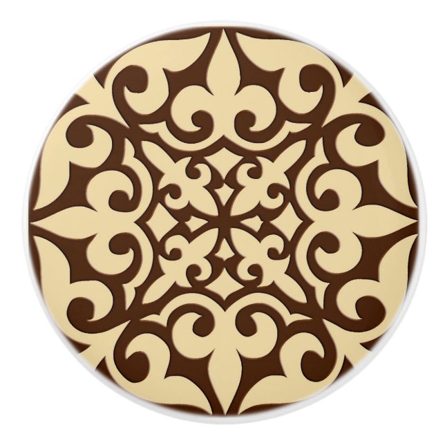 marockansk kaka - brun choklad och beige knopp (Framsidan)