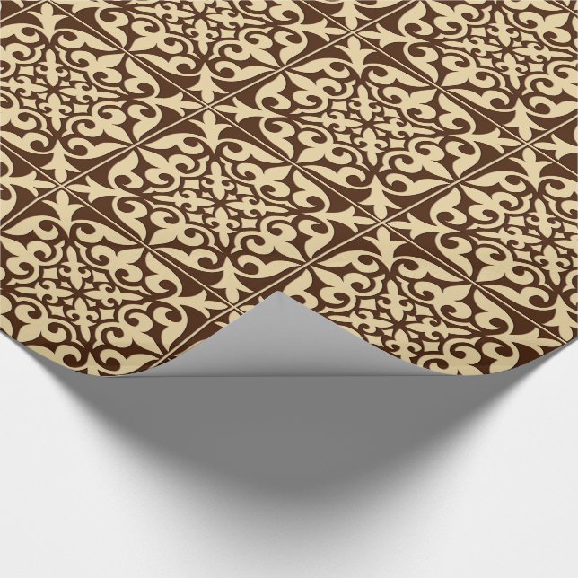 marockansk kaka - brun choklad och beige presentpapper (Hörn)