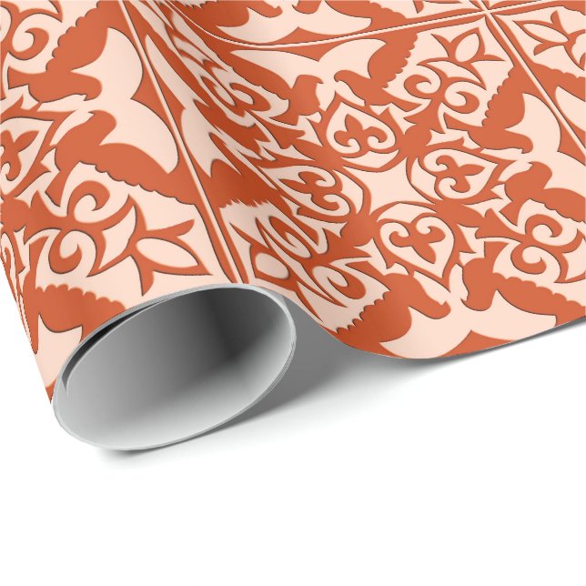 marockansk kaka - korallets orange och persika presentpapper (Rullad Hörn)