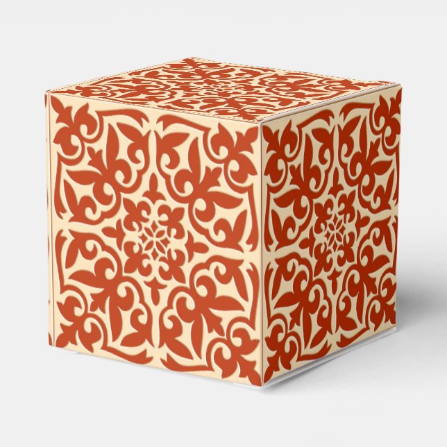 Marockansk kakel - korallorange och persika presentaskar (Baksidan Sidan)
