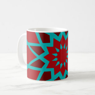 marockansk kalk och röd Mönster Kaffemugg
