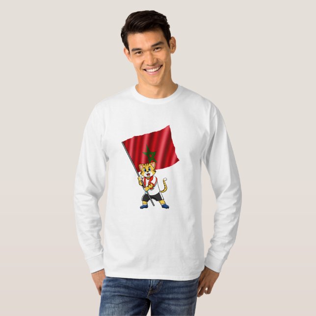 Marockansk katt fan t shirt (Hel framsida)