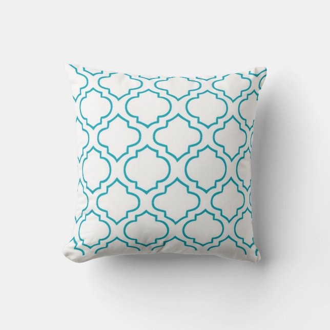 Marockansk Lattice Pillow - Turquise Kudde (Framsida)