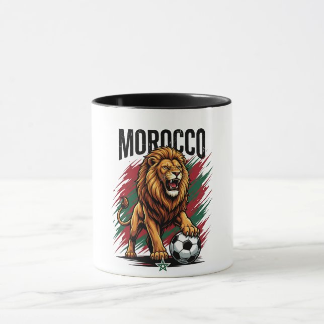 Marockansk Lejon Fotbollsfantast 2026 Mugg (Center)