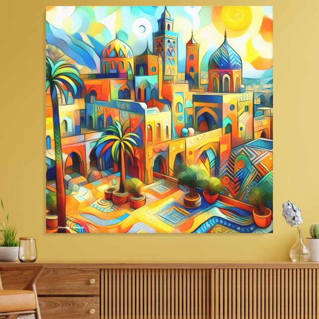 Marockansk Magic in Art: Aousserd Canvastryck (Insitu (Vardagsrum))