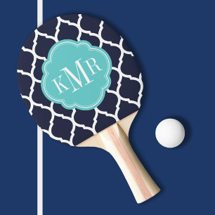 marockansk marockansk Quatrefoil Monogram Pingisracket
