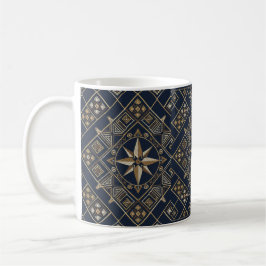Marockansk mattkompassstjärna kaffemugg