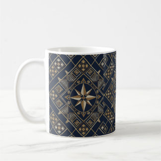 Marockansk mattkompassstjärna kaffemugg