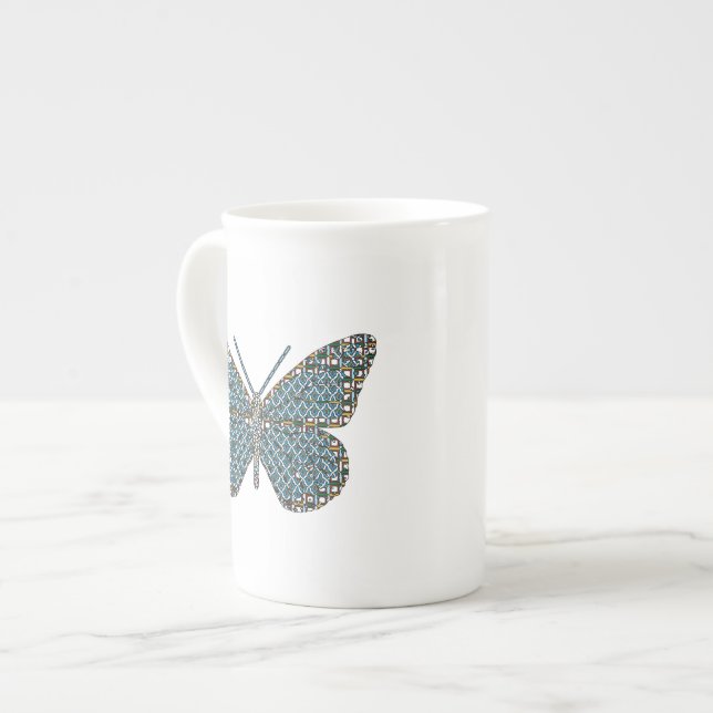 Marockansk monarch Specialty Mugg Benporslin Mugg (Framsida vänster)