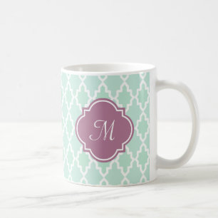 Marockansk Monogram för Mint och för plommon Kaffemugg