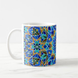 Marockansk mosaik: Arabisk, seamlös design Kaffemugg
